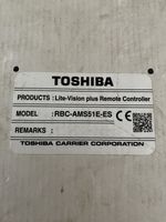 2X TOSHIBA Lite-Vision Plus Remote Controller Model RBC-AMS51E-ES
