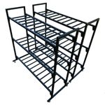 MotoProducts 2 Battery Storage Racks 12 Batteries Supports 300 Pounds Per Shelf