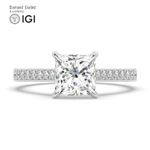 Princess Diamond Engagement Ring Platinum Labgrown 4.25 Ct Solitaire