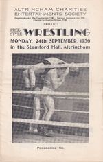FREESTYLE WRESTLING - Stamford Hall, Altrincham 24 Sept 1956 Baldwin Cadman Riss