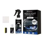 Headlight Restoration Fluid Kit Car Headlamp Cleaner Restorer Coating Spray Kit