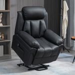 PU Leather Lift Stand Assistance Recliner with Padded Electric Power Refurbished