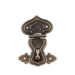 1Pc Vintage Hardware Antique Brass Hasps Decorative 60*47mm, Bronze
