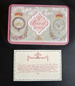 Official Royal Wedding Cake Tin 2005 King Charles III & Camilla WITH CAKE SLICE 