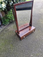 Antique Georgian Regency Mahogany Toilet Mirror For Restoration