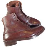 Stunning Rare WW2 Military British Army Officer Leather Field Ankle Boots 10 