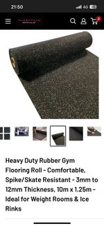 Heavy Duty Rubber Gym Flooring Roll - Comfortable