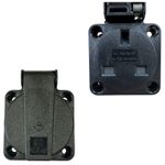 13AMP Black Panel Mount Caravan Camper Socket Connector 230V IP54 UK Mains