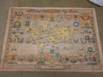United Children Map of The World Vintage Wall Map 1942 Linen Backed