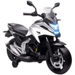 AIYAPLAY Honda Licensed 12V Kids Electric Motorbike w/ Music, Lights, White