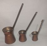 Three Vintage Copper  and Brass Jugs , Decorative