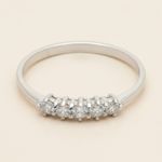 Handmade Sterling Silver Ring With 5 Cubic Zirconia Hallmarked 925 Nickel Free