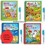 Children's Water Magic Painting Colouring Reusable Drawing Books+Pens
