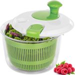 Large Salad Spinner Vegetable Veg Leaf Dryer Drainer Colander Plastic Bowl