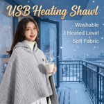 Portable Electric Shawl Washable Heating Blanket USB Heating Shawl  Indoor