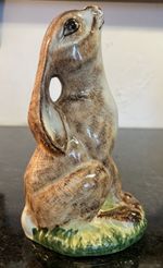 Babacombe Pottery Hare Figurine Sandown Devon Ceramic Rabbit Ornament England