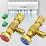 R22 R410A Filling Refrigerant Charging Valve Air Conditioning Safety Valve 2PCS