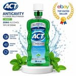 ACT Anticavity Fluoride Mouthwash Mint Zero Alcohol 532mL Fresh Breath | USA