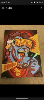 Foo Fighters London Stadium FOIL Lithograph Poster Limited Edition #53/165 RARE