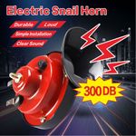 12V 300DB Super Loud Snail Air Horn Motorcycle Car Truck Boat Train Universal UK