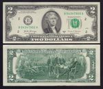 UNITED STATES: PW#545b 2 Dollar 2017a New York B Uncirculated Banknote.