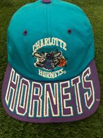 ULTRA RARE Charlotte Hornets Basketball Early 1990’a Starter NBA Cap Hat Jersey