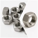 HEXAGON FULL NUTS M2 M2.5 M3 M4 M5 M6 M8 M10 M12 M14 M18 M20 A2 STAINLESS STEEL