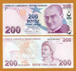 Turkey, 200 Lira 2009 (2026), P-227-New, M-Prefix, UNC