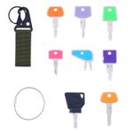 8 Master Plant Keys Excavator Dumper CAT JCB CASE Takeuchi Kobelco Komatsu JLG