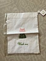 100% cotton travel-sized embroidered laundry & lingerie bags
