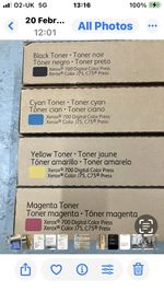 Xerox 700/770/J75/C75 Full Toner Set CMYK Genuine 
