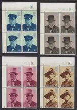 SG962-965  1974 CHURCHILL CYLINDER BLOCKS OF 4 ~ Unmounted Mint
