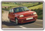 FRIDGE MAGNET - RENAULT 5 GT TURBO -  GRAPHIC CAR ART - Large