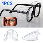 4X Clear Universal Flexible Protective Side Shields for Eye Glasses Safety