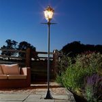 2m Solar LED Victorian Lamp Post Garden Lighting Traditional Outdoor Light Large