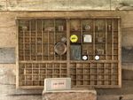 Vintage French Wooden Letterpress Printers Tray