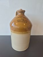 Vintage T.B. Finney & Co. Ltd. Cornbrook Spice Mills Stoneware Flagon Jug