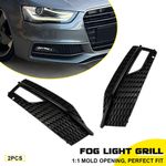 2PCS Bumper Fog Light Lamp Cover Grill Grille Fit Audi A4 S-line S4 2013-2015 T3