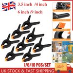 3.5/4/6/9" Spring Clamps Set Plastic Quick Grip Hold Stall Market Clips