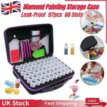 97Pcs 60 Slots Diamond Painting Storage Boxes 5D Diamond Case-Nail Art Bead Tool