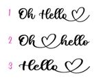 Oh Hello Letterbox Door Vinyl Decal Sticker Label