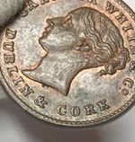 1847 Ireland Dublin Henry St farthing token Cannock White & Co drapers - W# 5980
