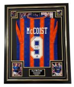 ** Rare Away Ally McCoist of Rangers Signed SHIRT Autographed Jersey Display ***