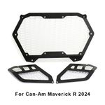 UTV Front Radiator Grill Guard Black Grill Protector For Can-Am Maverick R 2024