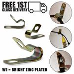 Unlined P Clips Bright Zinc Plated Vintage Style Clamps Wire Cable Fastener