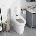 Electric Smart Bidet Toilet Seat Self-Cleaning Warmer Side-Knob Remote Control