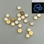 White Beads Blue Green Luminous Pip Watch Bezel Insert 12 O’Clock Lume Pearl Dot