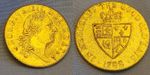 1788 English Coin King George III Vintage Old Milled Royal Gold Lustre Antique