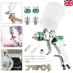 HVLP Spray Gun Kit Gravity Feed Car Primer Paint 1.4mm 1.7mm 2.0mm Nozzle 600ML