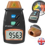 Digital Tachometer Non Contact Laser Photo RPM Tach Meter Motor Speed Gauge